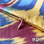 Traditional Multicoloured Cotton Ikat Cushion Cover, thumbnail 2 of 6