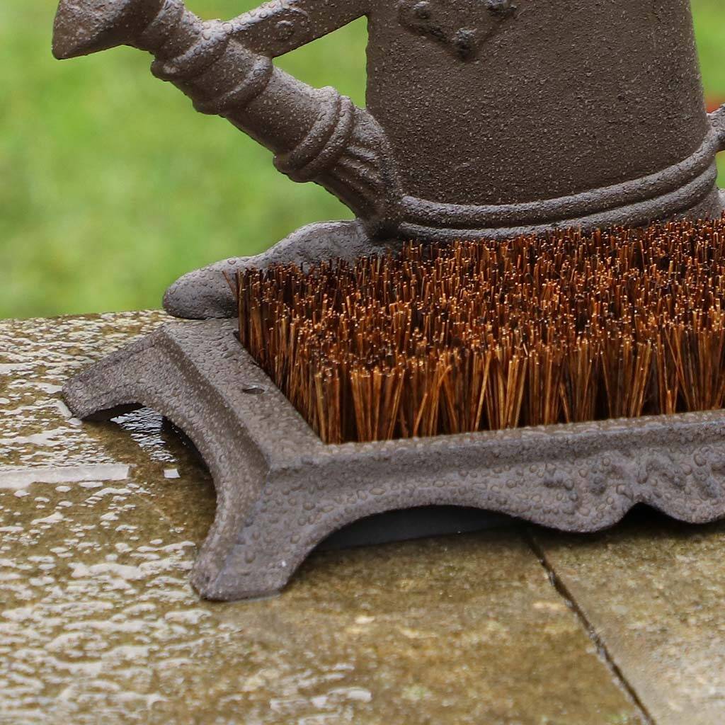 Cast Iron Watering Can Garden Boot Brush By Dibor