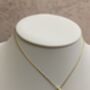 18 K Gold Plated White Gold Clover Charm Necklace, thumbnail 3 of 7