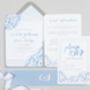 Hydrangea Blue Wedding Invitation, thumbnail 2 of 4