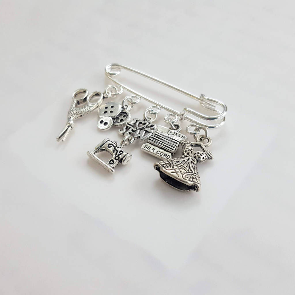 personalised sewing diva brooch by zamsoe