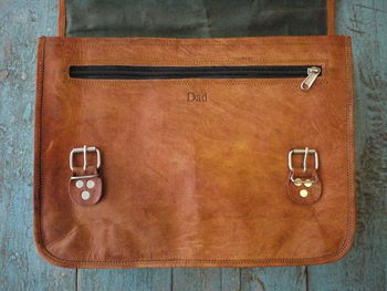 Vintage Style Leather Laptop Bag, 6 of 8