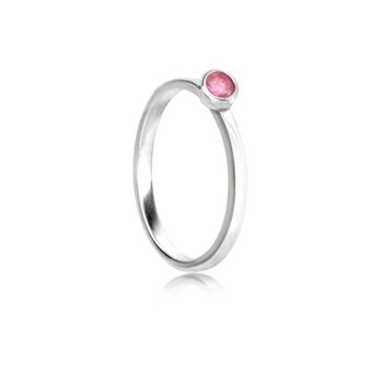 Birthstone Stackable Rings In Sterling Silver, 8 of 11