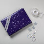 Navy Stars Christmas Wrapping Paper Gift Tag Set, thumbnail 7 of 8