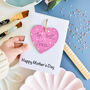 Personalised Mother's Day Nanny Pink Heart Card, thumbnail 1 of 2