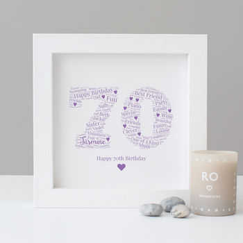 Personalised 70th Birthday Gift Print, 6 of 6