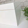 Personalised White Wooden Wreath Memory Box For Bereavement And Sympathy Keepsake Gift, thumbnail 8 of 9