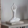 Hand Carved Yoga Lady White, thumbnail 1 of 9