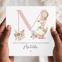 Silly Goose Birthday Card, Pink Initial Birthday Card For Daughter, Niece, thumbnail 1 of 2