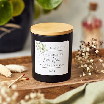 New Home Gift, New Beginnings Personalised Housewarming Candle Gift, 6 of 10