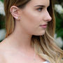 Leaf Stud Earrings Gold Vermeil, thumbnail 5 of 6