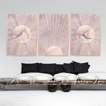 Custom Set Yoga Sun Boho Bohemian Art Prints, 6 of 6