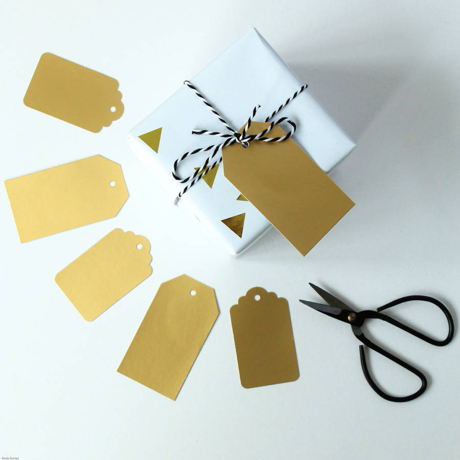 Flat Gold Gift Tags By Berylune
