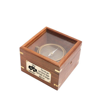 Personalised 10th Tin Anniversary Gimbal Compass Gift, 5 of 10