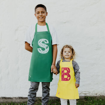 Personalised Kids Letter Baking Apron, 6 of 8