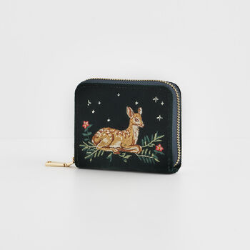 Fawn Embroidered Green Small Purse, 5 of 7