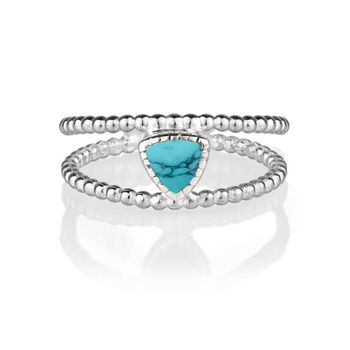 Trillion Rawa Turquoise Silver Ring, 3 of 8