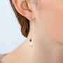 Long Pearl Double Strand Earrings In Sterling Silver, thumbnail 1 of 7