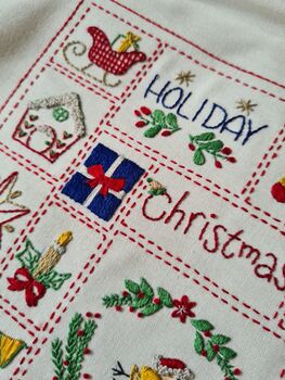 Christmas Advent Calendar Hand Embroidery Kit, 3 of 12