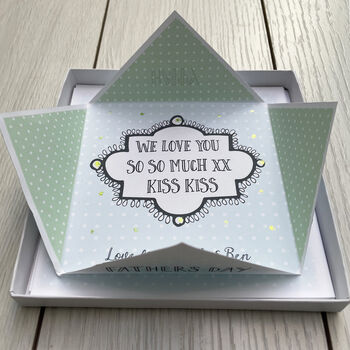 Fathers Day Message Parcel Keepsake Box, 6 of 8