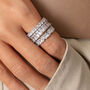 Sterling Silver Cubic Zirconia Ring For Women, thumbnail 3 of 4