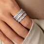 Sterling Silver Cubic Zirconia Ring For Women, thumbnail 4 of 5