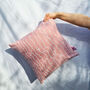 Pink Cotton Screen Printed Patterned Cushion, thumbnail 4 of 6