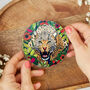 Round Coaster Wild Cat Leopard Heat And Stain Proof, thumbnail 6 of 9