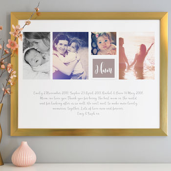 Personalised Photo Collage With Message Art, 8 of 9