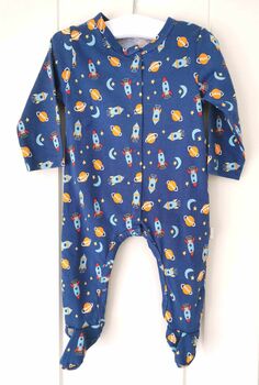 New Baby Boy Gift Set With Space Themed Sleepsuit, 4 of 7