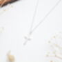 Sterling Silver Cross Necklace, thumbnail 4 of 8