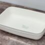 White Medium Rectangular Baking Dish With Bead Detail, thumbnail 1 of 2