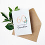 Personalised Floral 60th Birthday Card, thumbnail 2 of 3