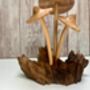 Handmade Wooden Mushroom Ornament Natural Decor And Gift, thumbnail 5 of 10