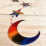 Crescent Moon And Star Rainbow Hanging Sun Catcher, thumbnail 8 of 8