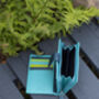 Turquoise Multi Colour Leather Purse Wallet Rfid, thumbnail 6 of 10