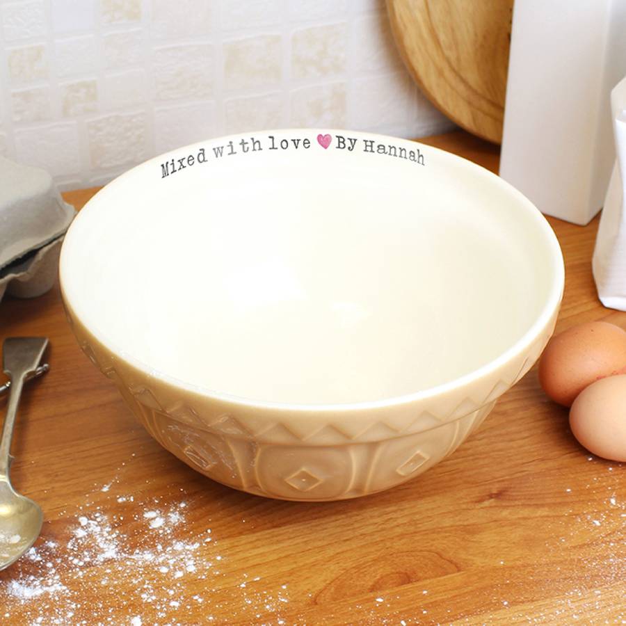 Personalised Ceramic Mixing Bowl Gift By Sassy Bloom As seen on TV