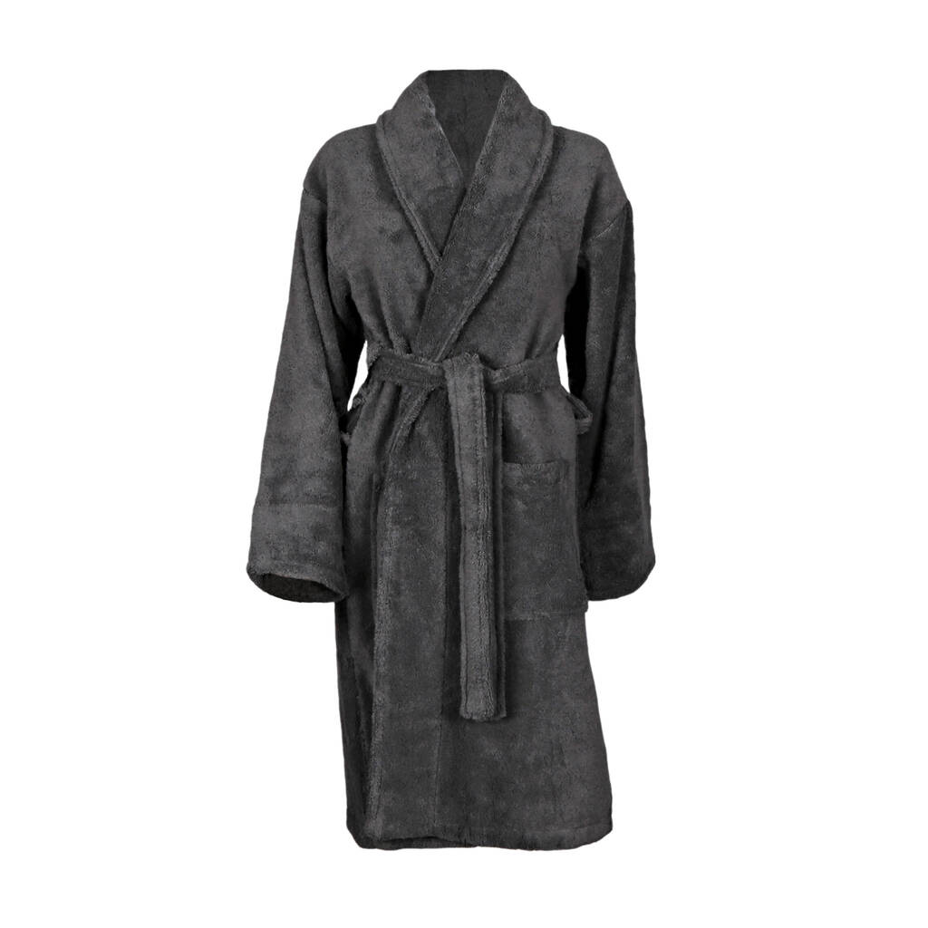 personalised luxury shawl collar cotton bath robe by duncan stewart ...