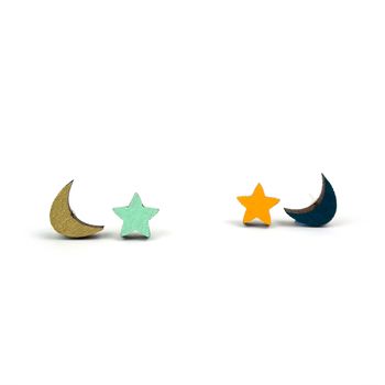 Moon And Star Earrings, 4 of 5