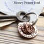 Personalised Trio Copper Ring Keyring, thumbnail 5 of 5