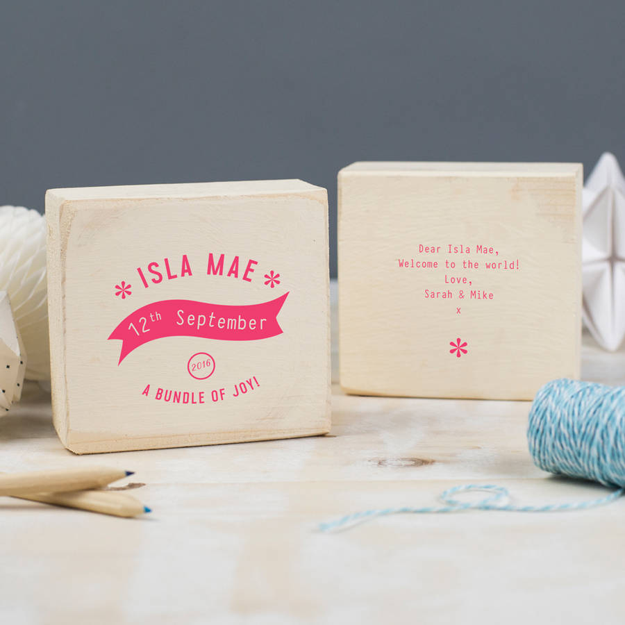 Personalised New Baby Keepsake Gift By Delightful Living