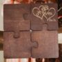 Engraved Personalised Wedding Coaster Set/Gift, thumbnail 3 of 6