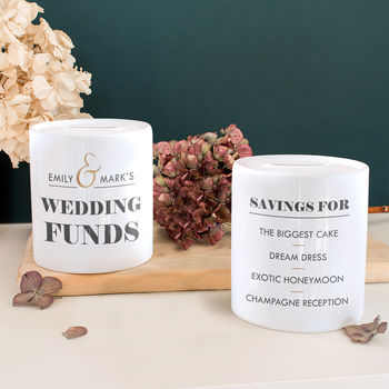 Personalised Wedding Funds Money Box, 3 of 6
