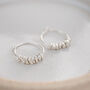 Sterling Silver Nugget Hoops, thumbnail 2 of 4