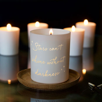 'Stars Can't Shine Without Darkness' Scented Candle, 2 of 5