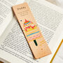 Personalised Child's Drawing Leather Bookmark, thumbnail 1 of 3
