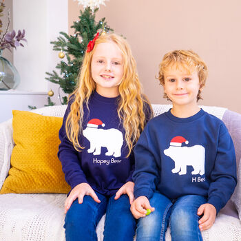 Personalised Family Polar Bear Christmas Jumpers, 2 of 5