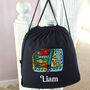 Personalised Sardines Drawstring Pe Kit Bag, thumbnail 3 of 5