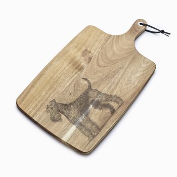 Personalised Irish Terrier Engraved Serving Board, 2 of 4