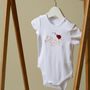 Personalised First Valentine's Day Baby Grow, thumbnail 2 of 7
